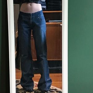 Y2K vintage low rise flare Stone jeans